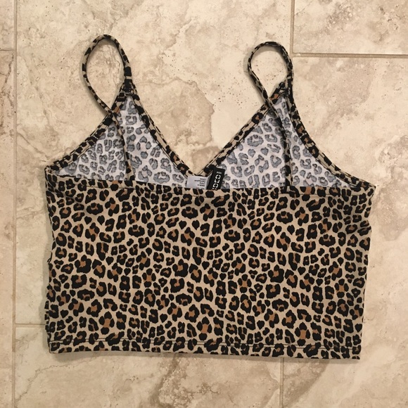 NWOT Leopard Crop Top - Picture 2 of 3